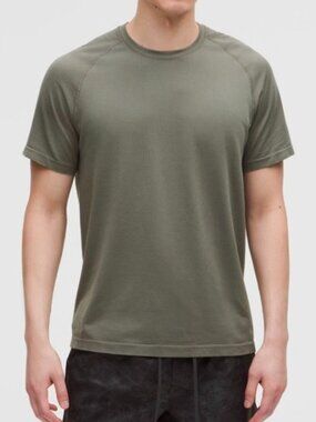 Lululemon Metal Vent Tech Short-Sleeve - Heathered Sage Grey - Size M - LM3FPES